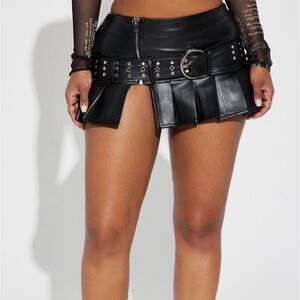 Fashion nova faux leather micro mini skirt